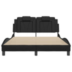 Bed Frame "Viana" with LED without Mattress Black 120x200 cm