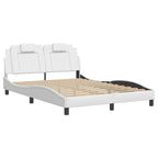 Bed Frame "Viana" with LED without Mattress White 120x200 cm