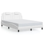 Bed Frame "Viana" with LED without Mattress White 120x200 cm