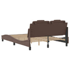 Bed Frame "Viana" with LED without Mattress Brown 120x200 cm