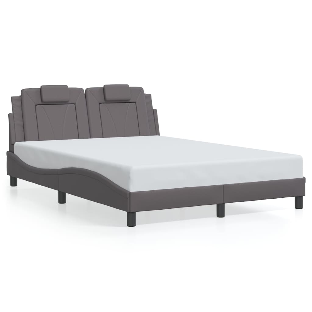 Bed Frame "Viana" with LED without Mattress Grey 120x200 cm