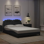 Bed Frame "Viana" with LED without Mattress Grey 120x200 cm