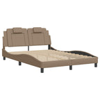 Bed Frame "Viana" with LED without Mattress Cappuccino 120x200 cm