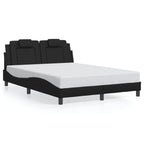 Bed Frame "Viana" with LED without Mattress Black 140x190 cm