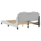 Bed Frame "Viana" with LED without Mattress White 140x190 cm