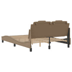 Bed Frame "Viana" with LED without Mattress Cappuccino 140x190 cm