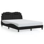 Bed Frame "Viana" with LED without Mattress Black 140x200 cm