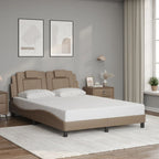 Bed Frame "Viana" with LED without Mattress Cappuccino 140x200 cm