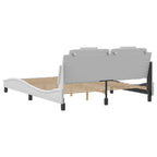 Bed Frame "Viana" with LED without Mattress White 160x200 cm