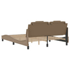 Bed Frame "Viana" with LED without Mattress Cappuccino 160x200 cm