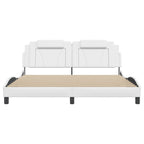 Bed Frame "Viana" with LED without Mattress White 180x200 cm