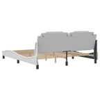 Bed Frame "Viana" with LED without Mattress White 180x200 cm