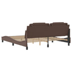 Bed Frame "Viana" with LED without Mattress Brown 180x200 cm