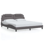 Bed Frame "Viana" with LED without Mattress Grey 180x200 cm