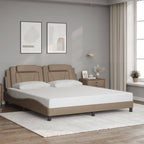 Bed Frame "Viana" with LED without Mattress Cappuccino 180x200 cm