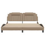 Bed Frame "Viana" with LED without Mattress Cappuccino 180x200 cm