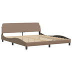Bed Frame "Viana" with LED without Mattress Cappuccino 180x200 cm