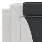 Bed Frame "Viana" with LED without Mattress White and Black 180x200 cm