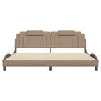 Bed Frame "Viana" with LED without Mattress Cappuccino 200x200 cm