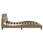 Bed Frame "Viana" with LED without Mattress Cappuccino 200x200 cm