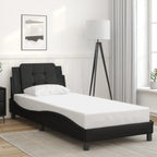 Bed Frame with LED without Mattress "Zadar" Black 80x200 cm