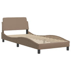 Bed Frame with LED without Mattress "Zadar" Cappuccino 80x200 cm