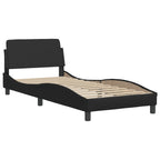 Bed Frame with LED without Mattress "Zadar" Black 90x200 cm