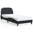 Bed Frame with LED without Mattress "Zadar" Black 100x200 cm