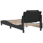 Bed Frame with LED without Mattress "Zadar" Black 100x200 cm