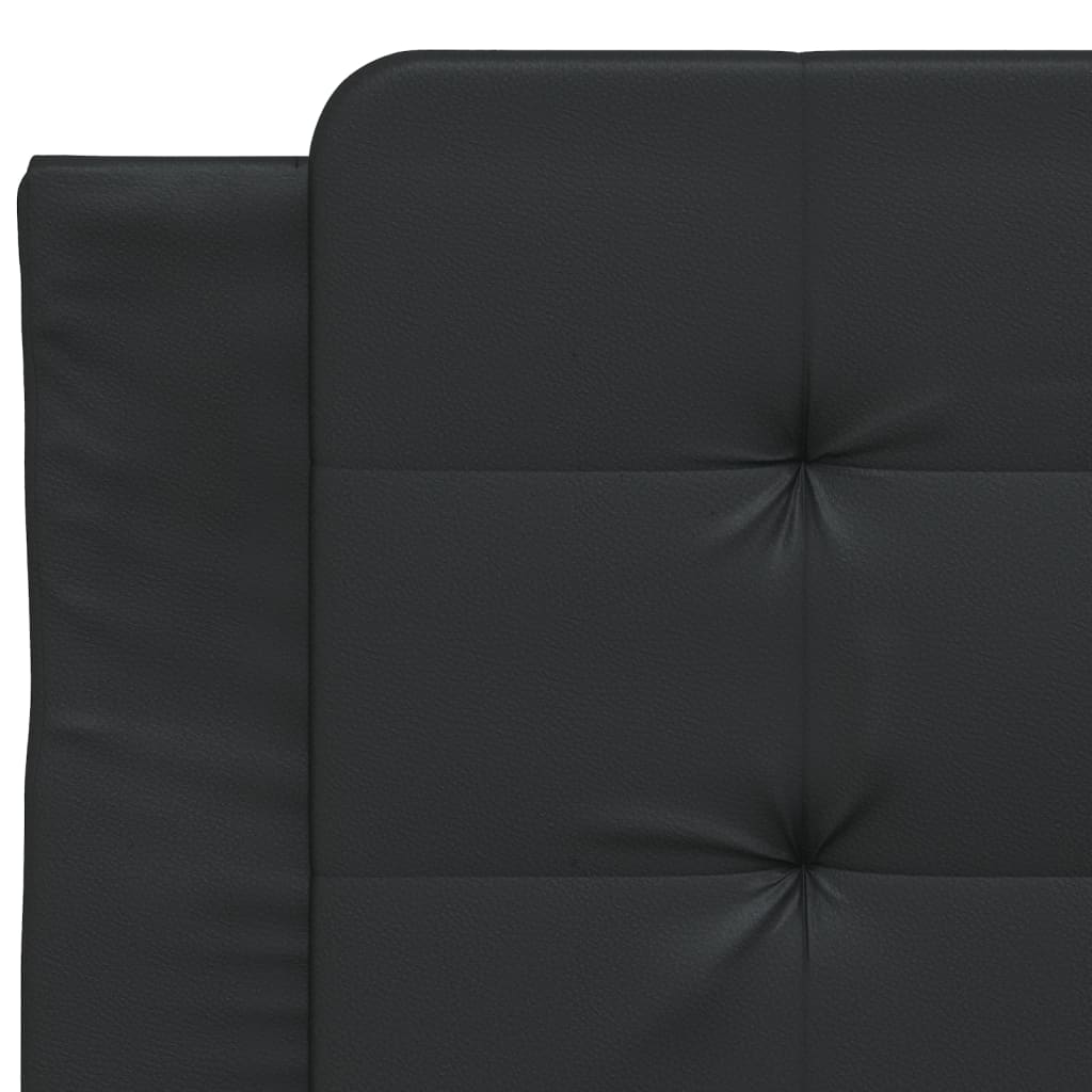 Bed Frame with LED without Mattress "Zadar" Black 100x200 cm