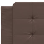 Bed Frame with LED without Mattress "Zadar" Brown 100x200 cm