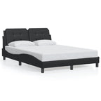 Bed Frame with LED without Mattress "Zadar" Black 120x200 cm