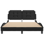 Bed Frame with LED without Mattress "Zadar" Black 120x200 cm