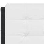 Bed Frame with LED without Mattress "Zadar" Black and White 120x200 cm