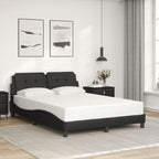 Bed Frame with LED without Mattress "Zadar" Black 140x200 cm