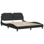 Bed Frame with LED without Mattress "Zadar" Black 160x200 cm
