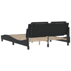 Bed Frame with LED without Mattress "Zadar" Black 160x200 cm