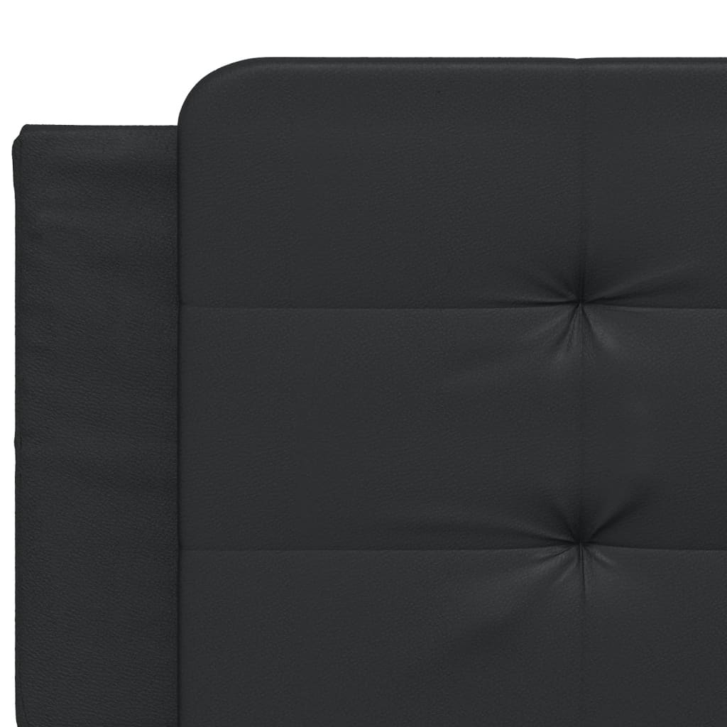 Bed Frame with LED without Mattress "Zadar" Black 160x200 cm