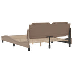 Bed Frame with LED without Mattress "Zadar" Cappuccino 160x200 cm