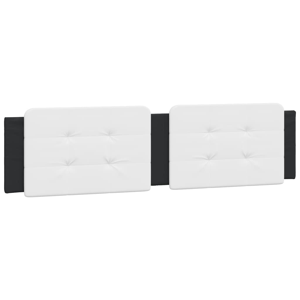 Bed Frame with LED without Mattress "Zadar" Black and White 160x200 cm