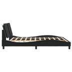 Bed Frame with LED without Mattress "Zadar" Black 180x200 cm