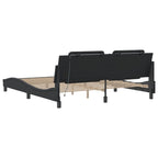 Bed Frame with LED without Mattress "Zadar" Black 180x200 cm