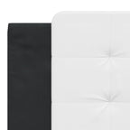 Bed Frame with LED without Mattress "Zadar" Black and White 180x200 cm