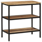 Avlastningsbord 70x35x70 cm massivt grovt mangoträ