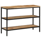 Avlastningsbord 100x35x70 cm massivt grovt mangoträ