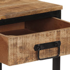 Avlastningsbord 100x35x70 cm massivt grovt mangoträ