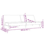 Bäddsoffa 2-sits ljusgrå tyg