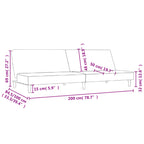 Bäddsoffa 2-sits svart tyg