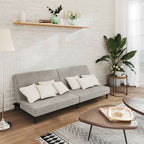 Bäddsoffa 2-sits ljusgrå sammet