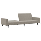 Bäddsoffa 2-sits ljusgrå sammet